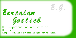 bertalan gotlieb business card